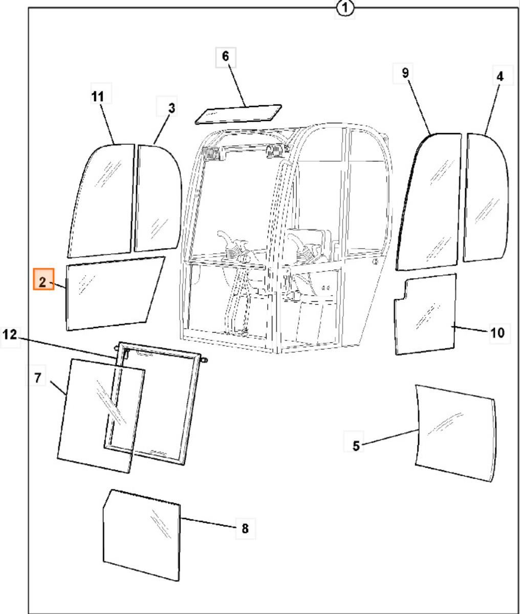 Правая нижняя ступенька JCB MINI 8014 8018