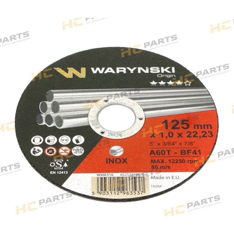 Режущий диск Inox 125 x1 . 0 x22. 23 mm-WARYŃSKI
