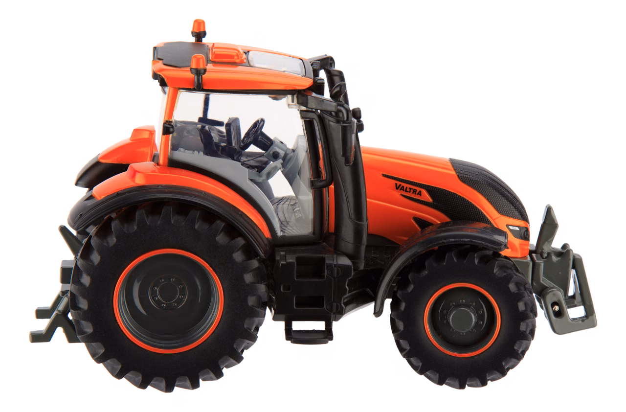 Трактор Valtra t254 с игрушками - модель в масштабе 1:32 (оранжевый)