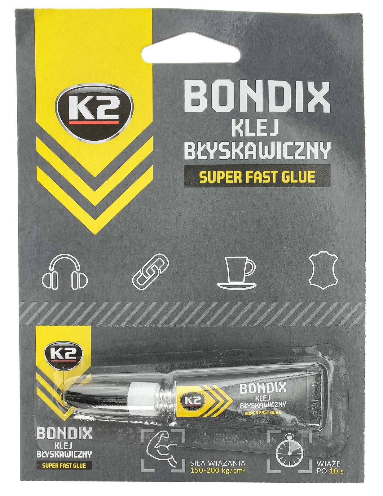 Клей для пластика, дерева, резины K2 BONDIX 3 г