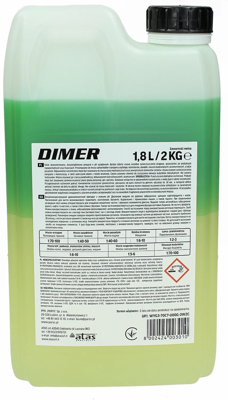 Активная пена ATAS Plak Dimer концентрат 2кг