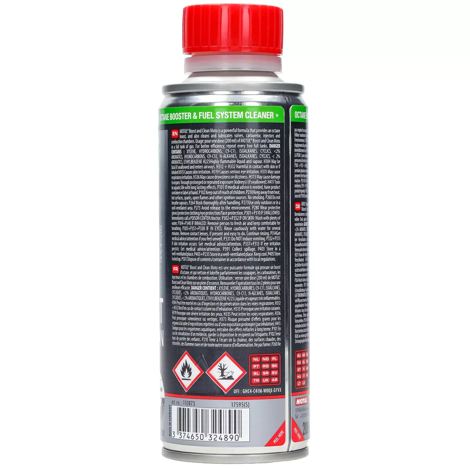 Долейте топливо Motul Boost And Clean Moto, 200 мл
