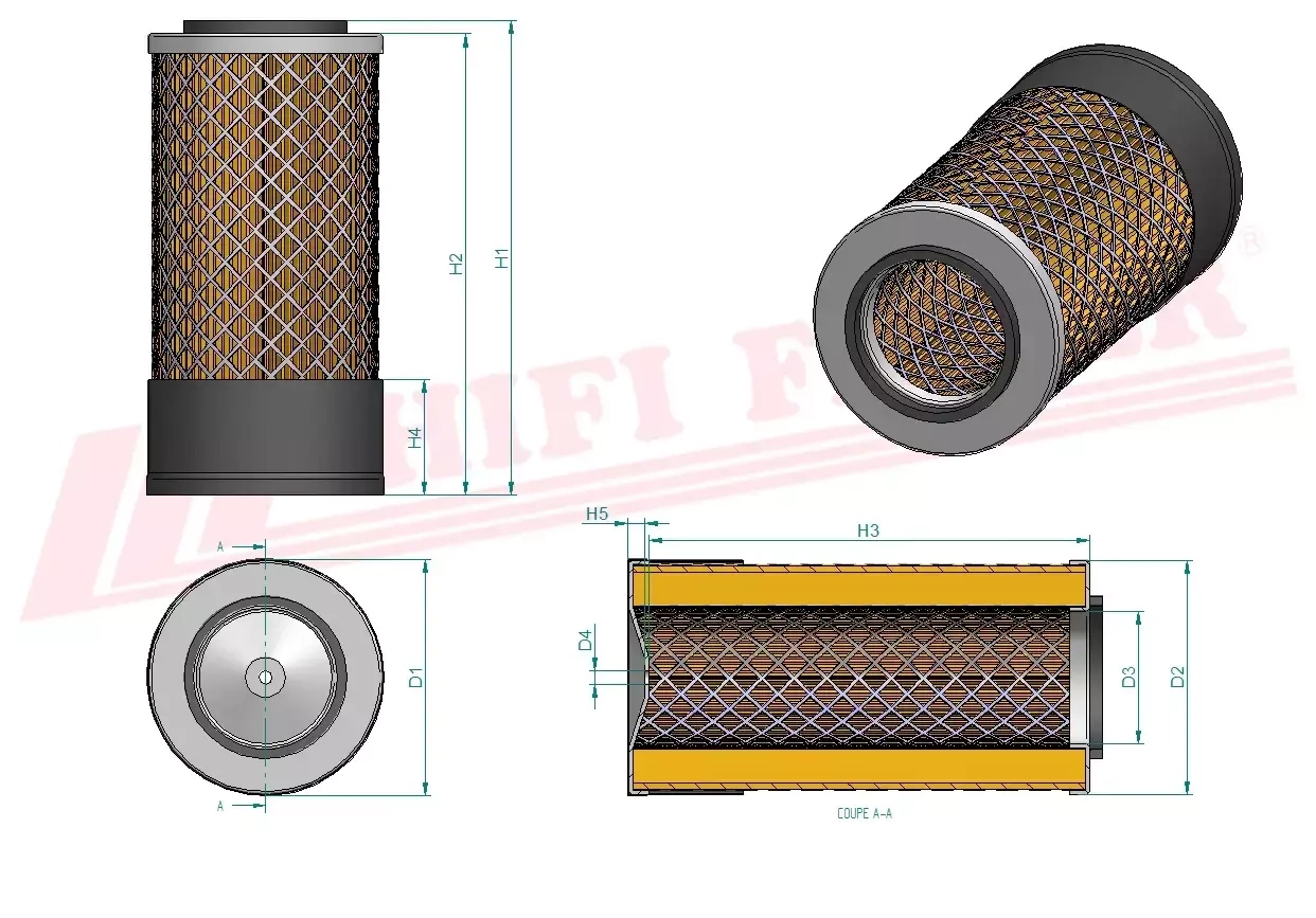 Воздушный фильтр HIFI FILTER SA 10906