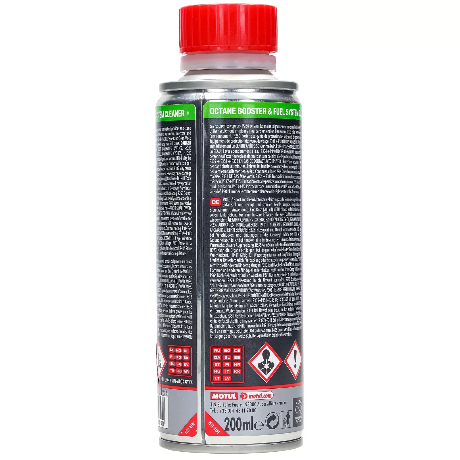 Долейте топливо Motul Boost And Clean Moto, 200 мл