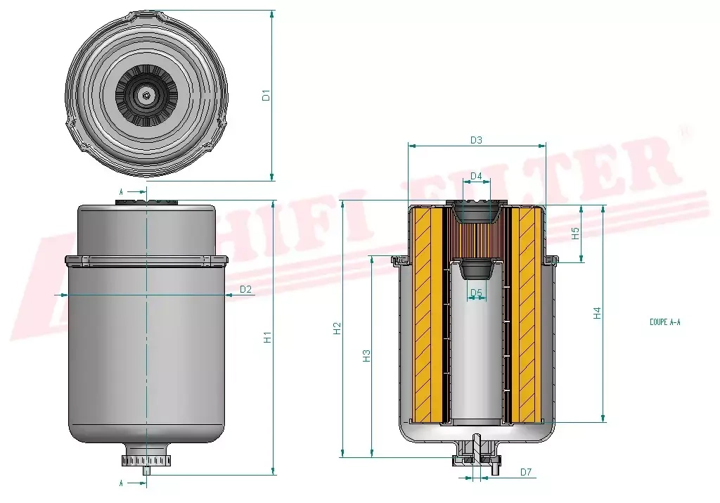 Фильтр для топлива HIFI FILTER SN 70257