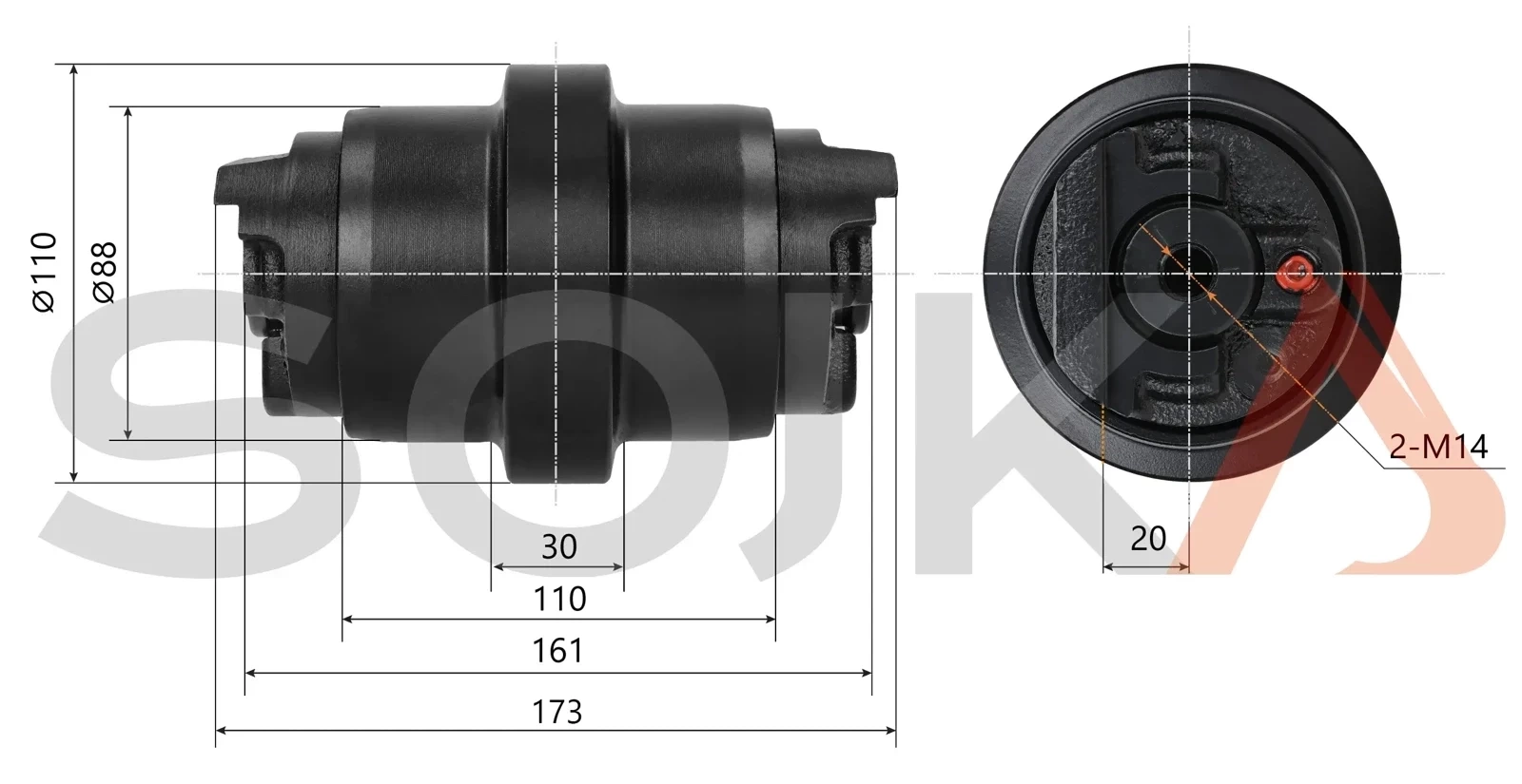 Рулон jezdna CASE CX27B