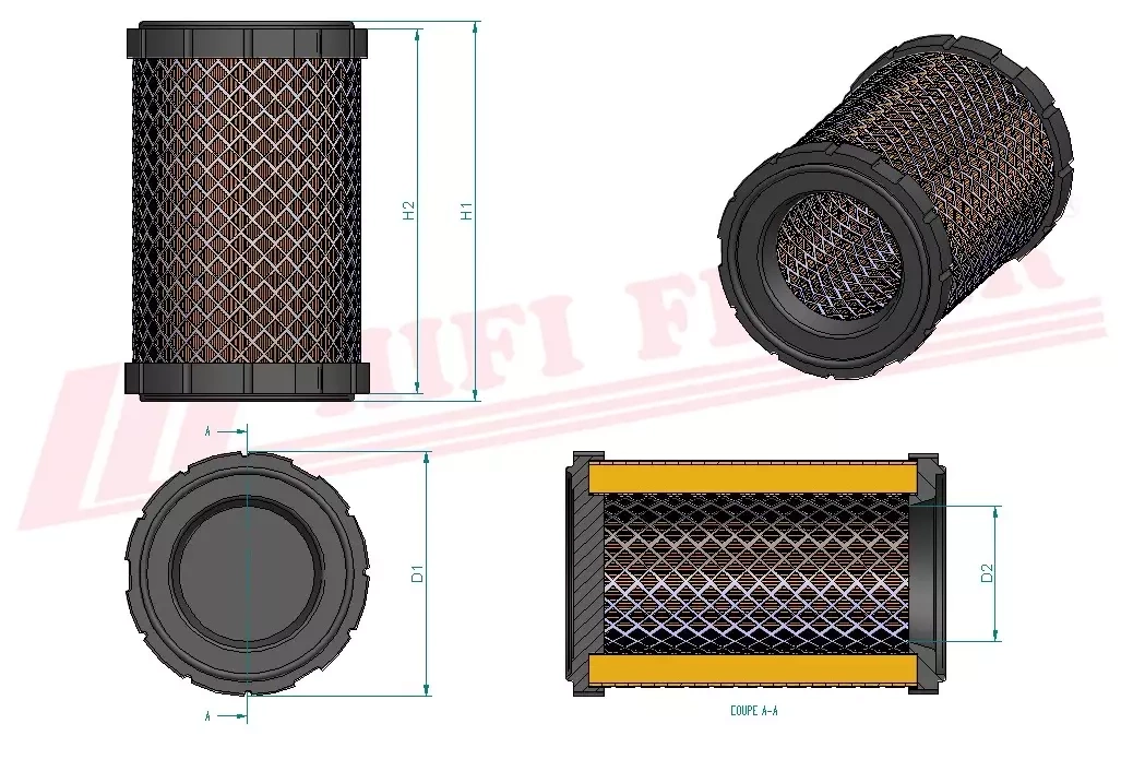 Воздушный фильтр HIFI FILTER SA 16059