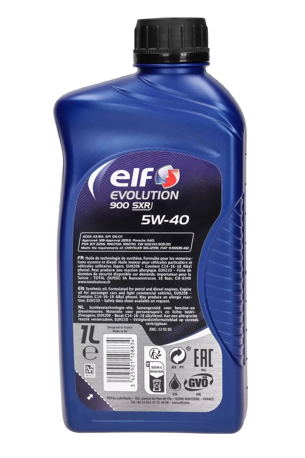 Моторное масло Elf Evolution 900 SXR 5W-40 1L