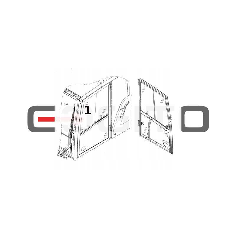 КОЛЕСО М314Ф М315Ф М320Ф ЭКСКАВАТОРА ВЕРХНЕЙ ПЕРЕДНЕЙ РАЗДВИЖНОЙ ДВЕРИ СТЕКЛА