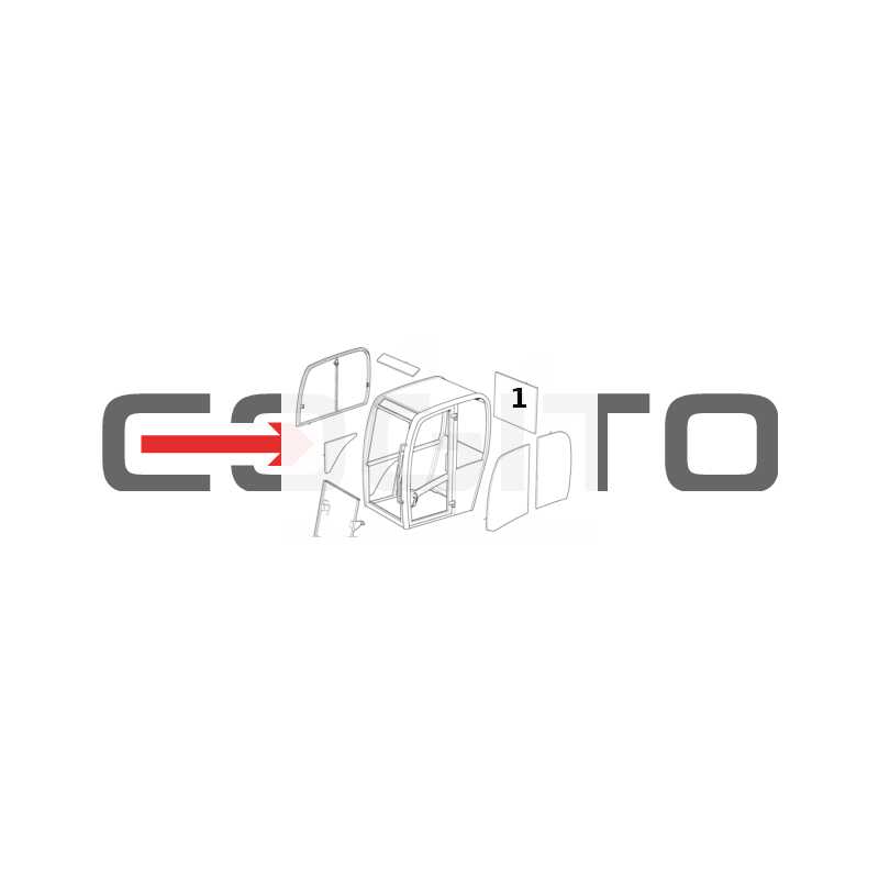 Мини-коптильня SZYBA TYLNA SITODRUK JCB 803 8060