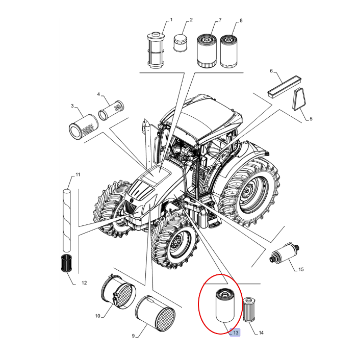 ФИЛЬТР ГИДРАВЛИКИ NEW HOLLAND КОРПУС STEYR 84581942