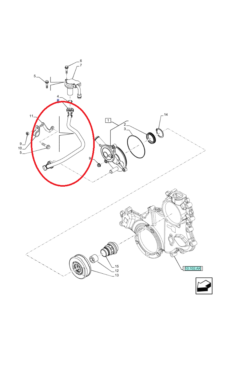 Воздухоотводчик New Holland CASE CNH 5801554912 - 5801514620
