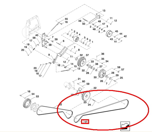 РЕМЕНЬ РЫВКА СЗАДИ NEW HOLLAND CASE 84076421