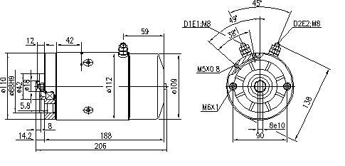 SILNIK ISKRA 48 В 2,0 кВт 11.212.136 AMJ5133