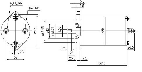 Оригинальный двигатель Spark 12V 0.5 kW (двунаправленный) 11.212.198 для грузового лифта