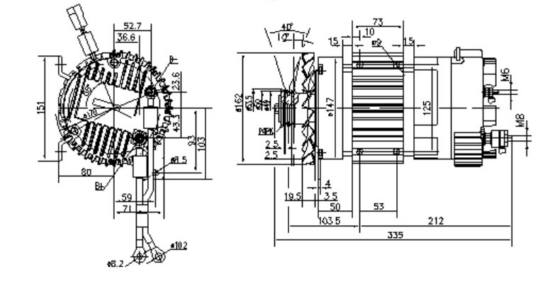 SILNIK DC ISKRA 24 В, 1 кВт, AMK6127 11.213.078 IM3020