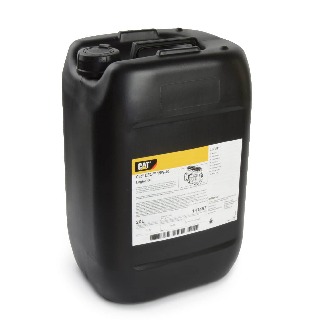 Оригинальный моторный масло CAT DEO 15W40 (20 л) для машин Caterpillar