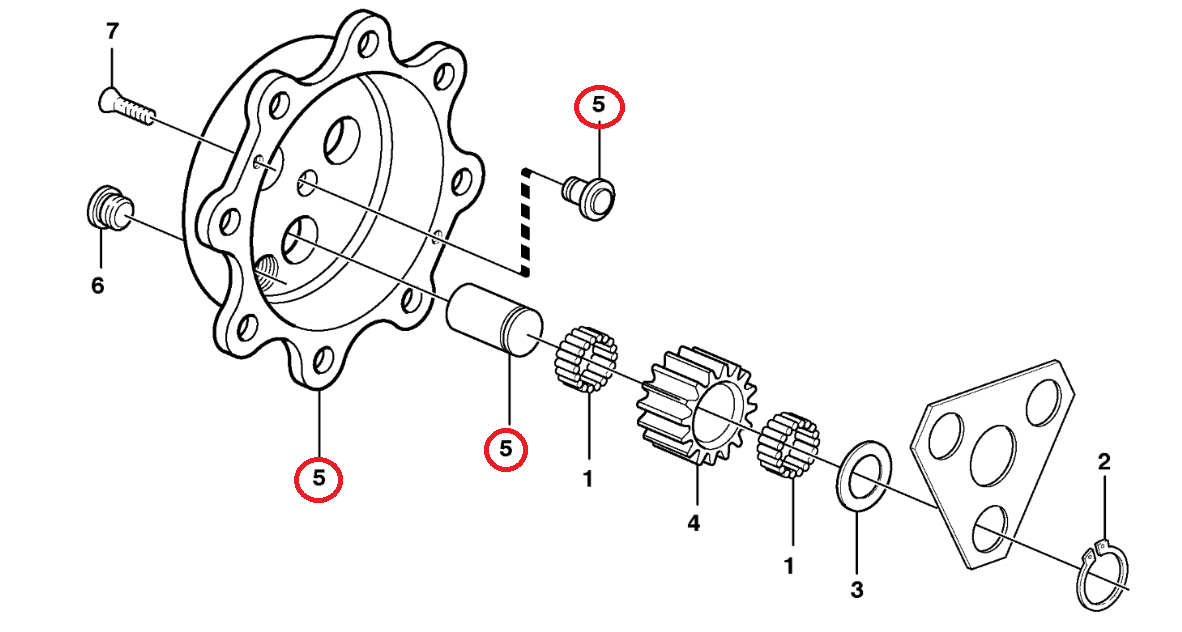 Полный комплект (кофр со спутниками) для моста Carraro в Volvo BL61, BL71