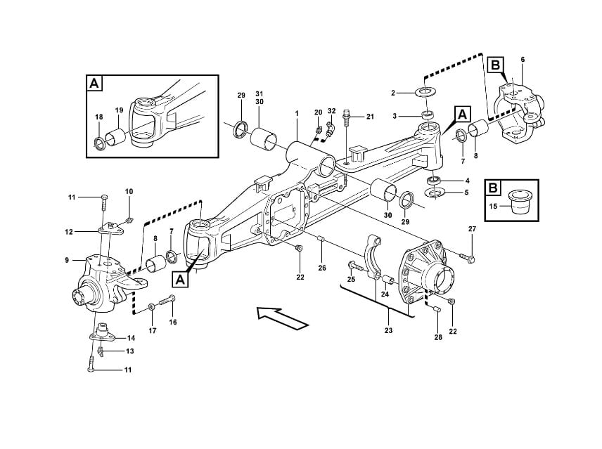 ВЕРХНИЙ КОНТАКТ КРОССОВЕРА VOLVO BL70 BL71 CARRARO