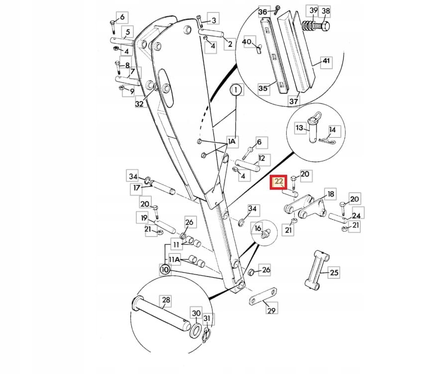 ШТИФТ JCB 3CX 4CX ПРИВОДА BUCKET
