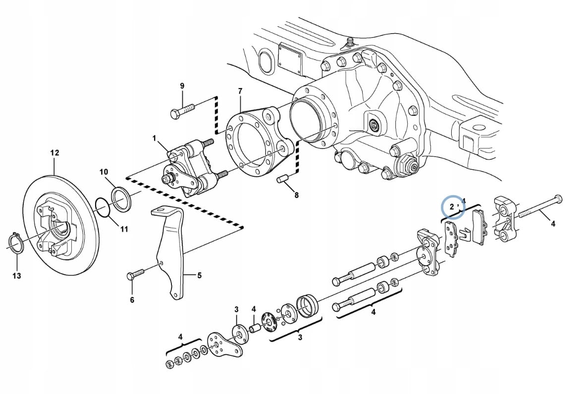Комплект тормозных колодок для экскаватора-погрузчика Volvo BL71, BL61, BL70, BL60