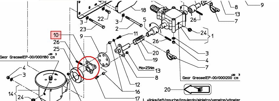 МУФТА ДЛЯ РЕДУКТОРА Kverneland RS-C/M VNB1593593 - VNB1593565-VNB1593593