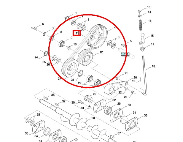 НАБОР РЕМНЕЙ ДЛЯ УШНОЙ УЛИТКИ NEW HOLLAND 84058339-84332132
