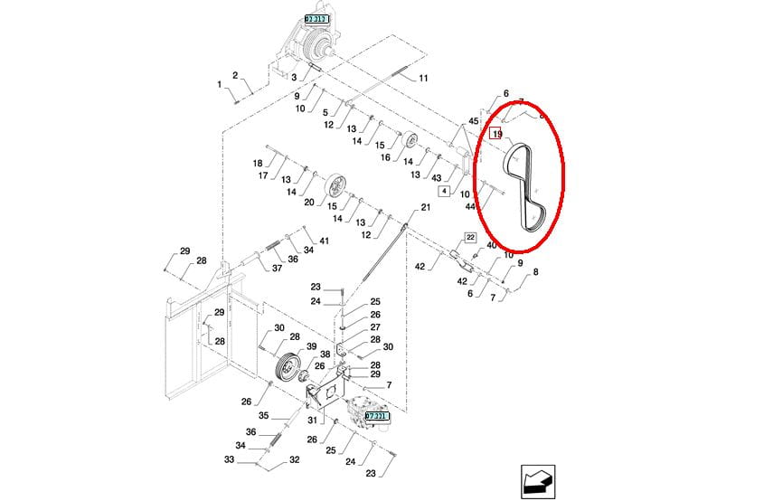 ПАС ГИДРОСТАТИЧЕСКОЙ НАСОСНОЙ УСТАНОВКИ NEW HOLLAND CASE 84607713 - 86517680