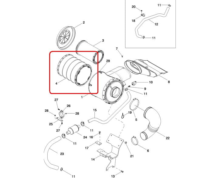 НАРУЖНЫЙ ВОЗДУШНЫЙ ФИЛЬТР NEW HOLLAND CASE 87408704-84475951