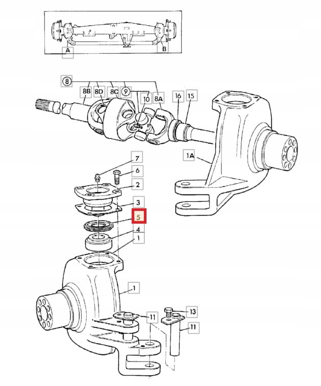 УПЛОТНЕНИЕ ПОВОРОТНОГО КУЛАКА КОЛЕСА JCB 3CX