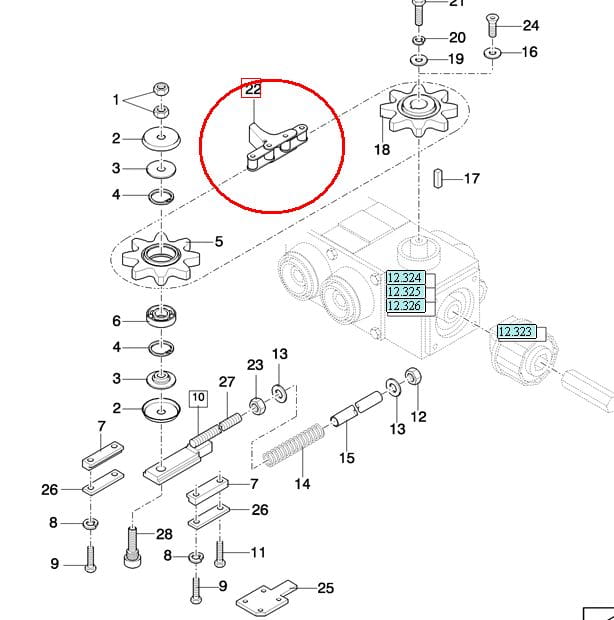 КУКУРУЗНАЯ ЦЕПОЧКА NEW HOLLAND CASE 322718950