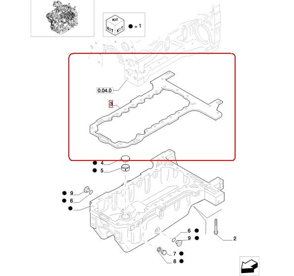 КРЫШКА МАСЛЯНОЙ МИСКИ NEW HOLLAND CASE STEYR 2830645