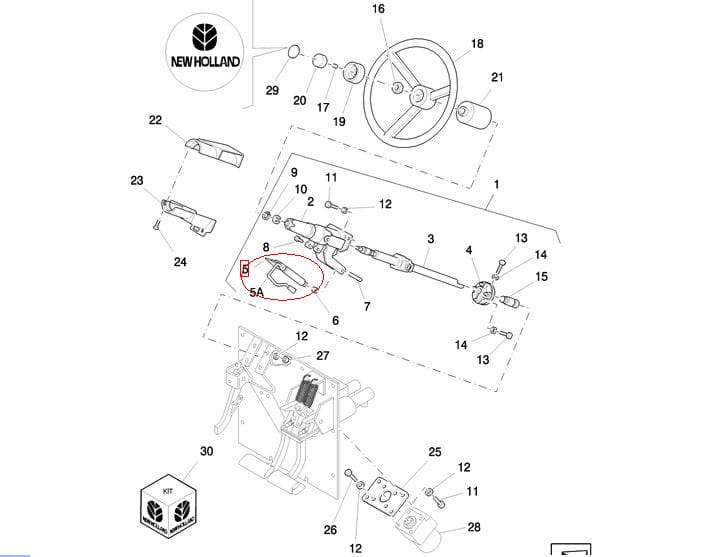 АМОРТИЗАТОР ДЛЯ РУЛЕВОГО КОЛЕСА NEW HOLLAND 86502831