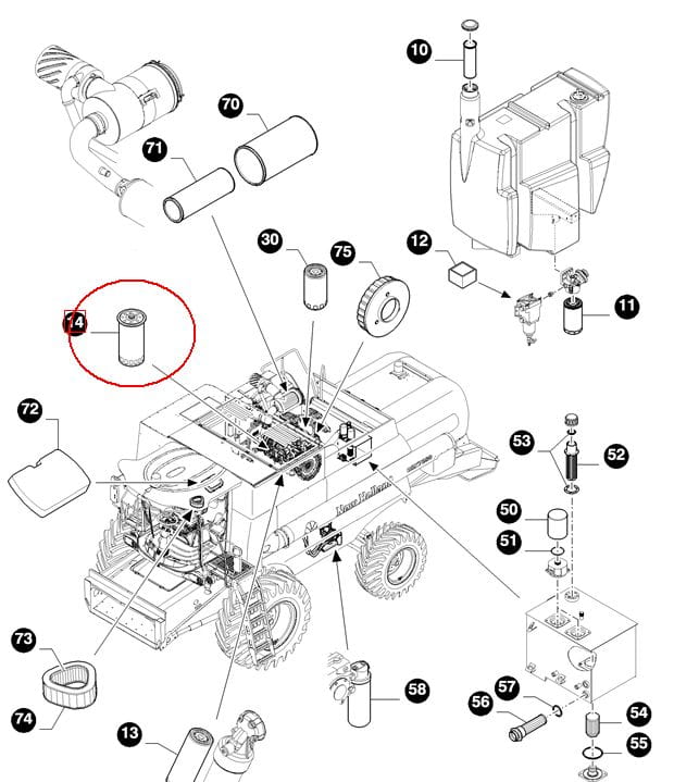 ФИЛЬТР ДЛЯ ПАЛИВЫ NEW HOLLAND 5801364481 - 504199551 - 500054588 - 84597064