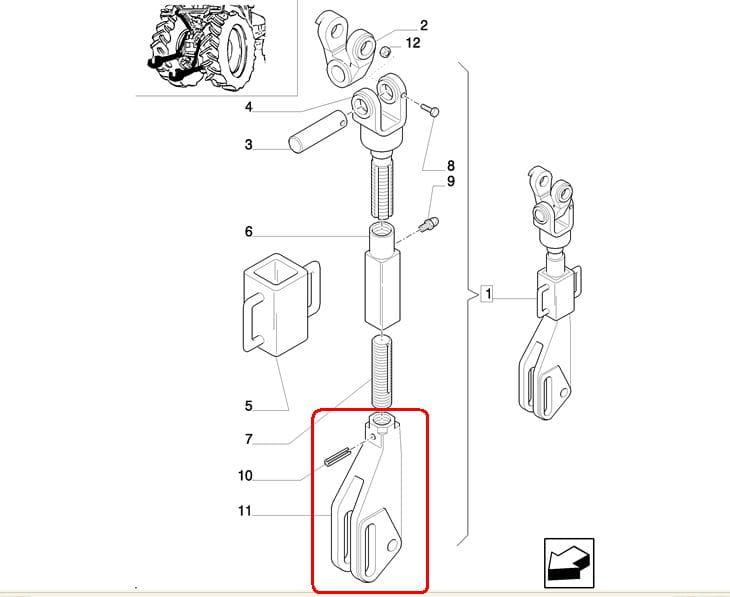 КОМПЛЕКТ ВЕШАЛКИ NEW HOLLAND CASE STEYR 47125937 - 5167409 - 5167413