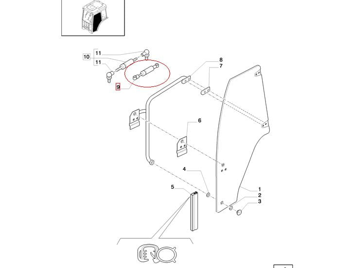 ГАЗОВЫЙ АМОРТИЗАТОР NEW HOLLAND CASE 84198394 - 47517733