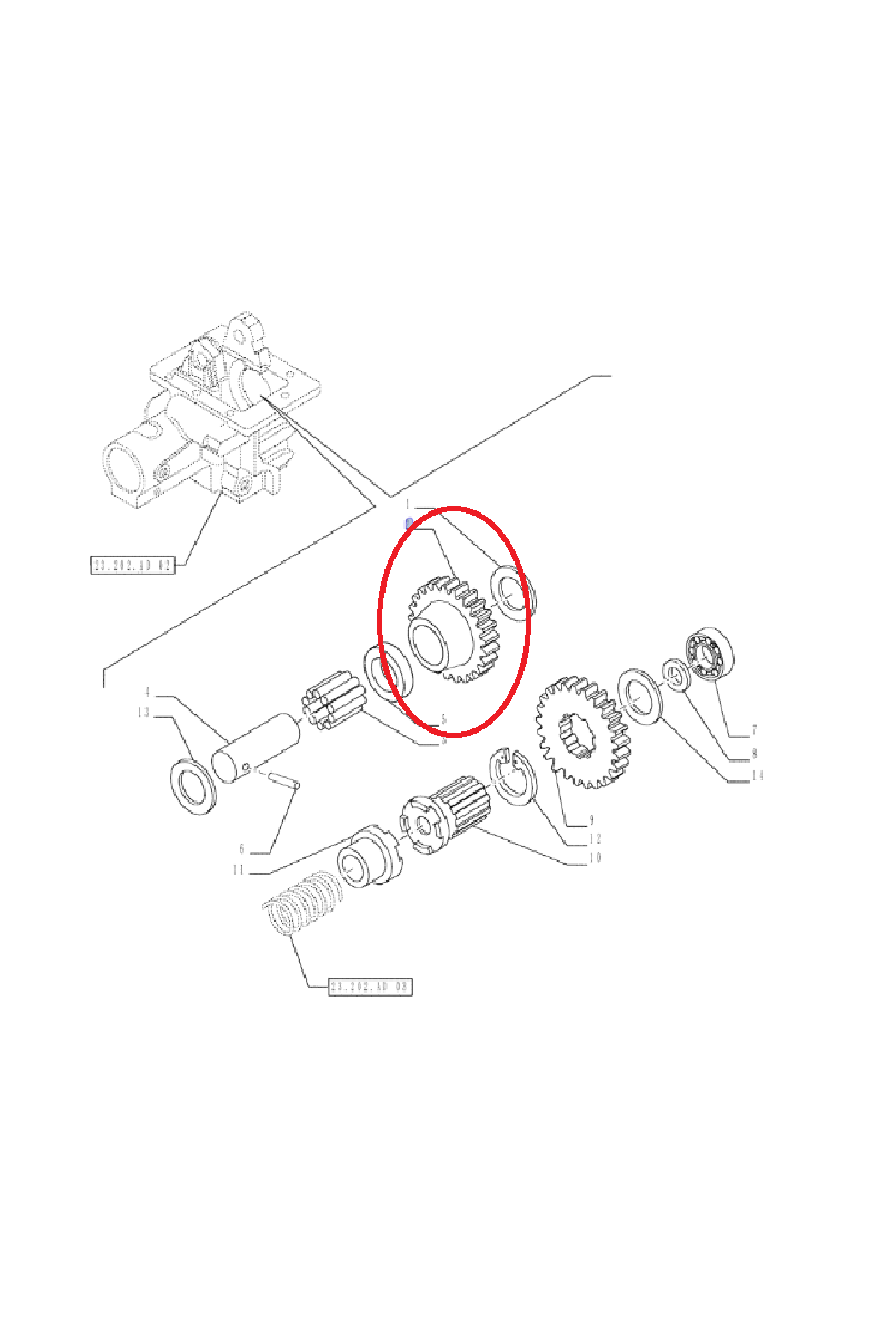 Шестерня редуктора New Holland CNH 84336754