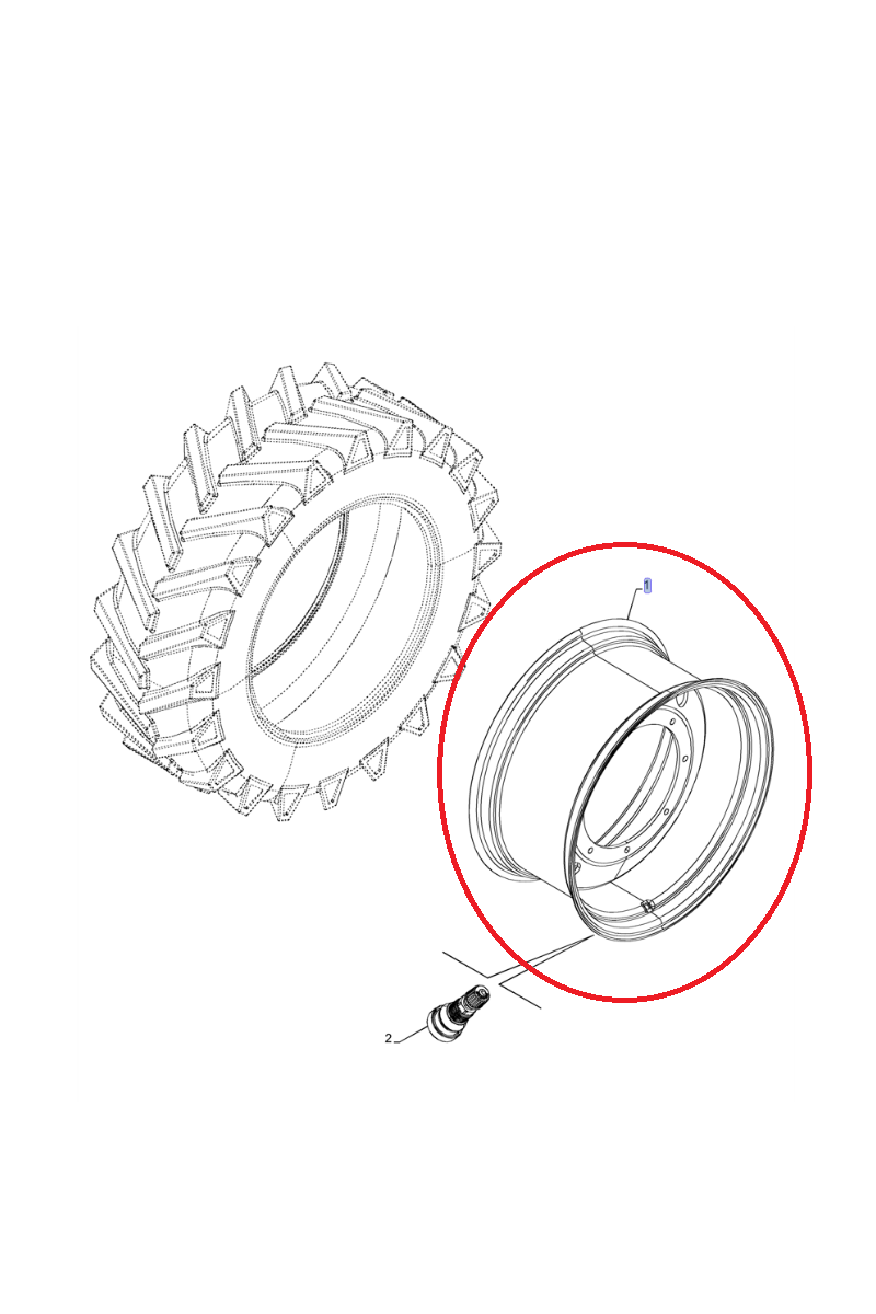 Обод белый NEW HOLLAND CNH 14X28 - 82018720-82018731