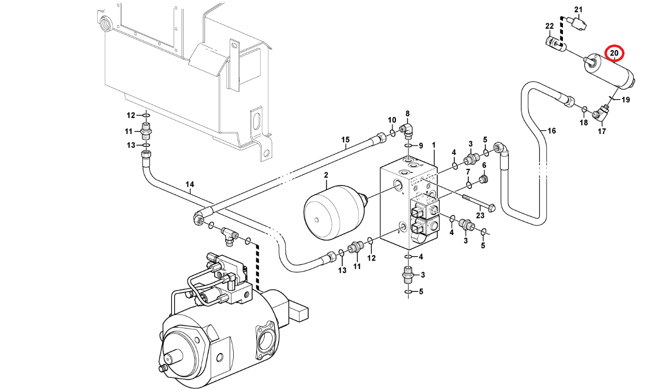 ПРИВОД БЛОКИРОВКИ РЫЧАГА VOLVO BL71 BL61 11884579