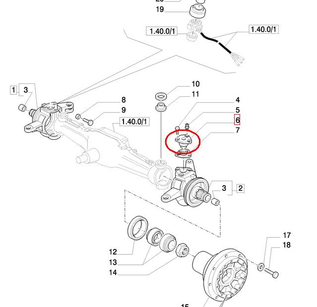 ШАРНИР КРОССОВЕРА ПЕРЕДНЕЙ ОСИ NEW HOLLAND CASE 5137239