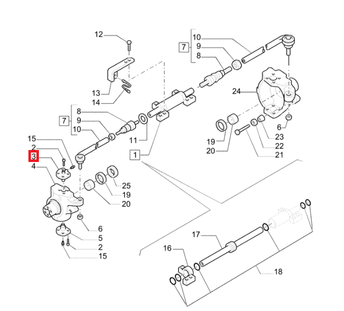 ШТИФТ ПОВОРОТНОГО КУЛАКА ВЕРХ MASSEY FERGUSON 6497 130631