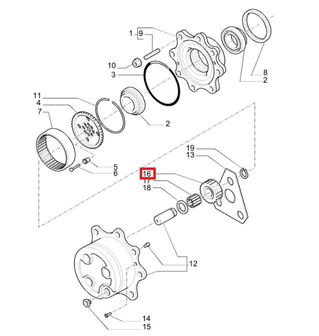 SATELITA ZWOLNICY Fiat Hitachi B110 FB100 85806014