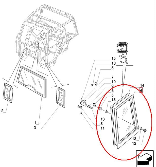 Правая боковая панель NEW HOLLAND CASE 5182188