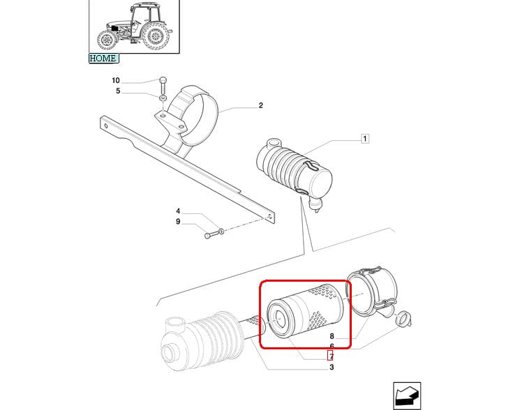 НАРУЖНЫЙ ВОЗДУШНЫЙ ФИЛЬТР NEW HOLLAND CASE STEYR 87704249 - 47135972 - 1930587