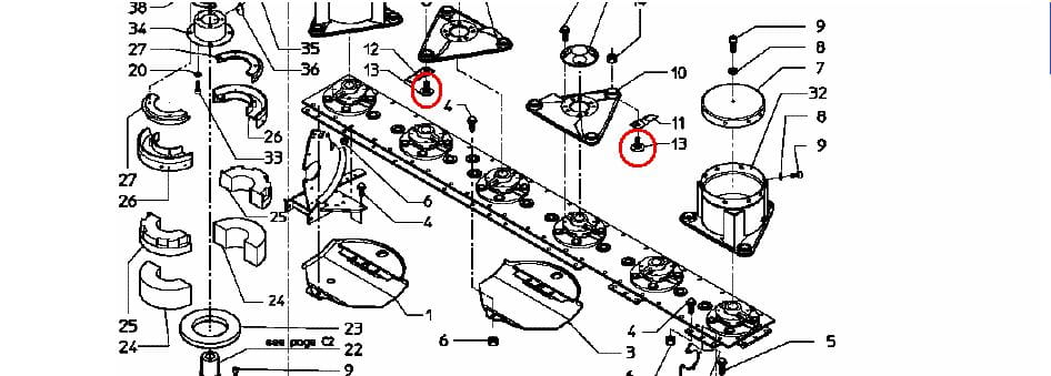Болт ножа косилки VICON M12 VNB1374593
