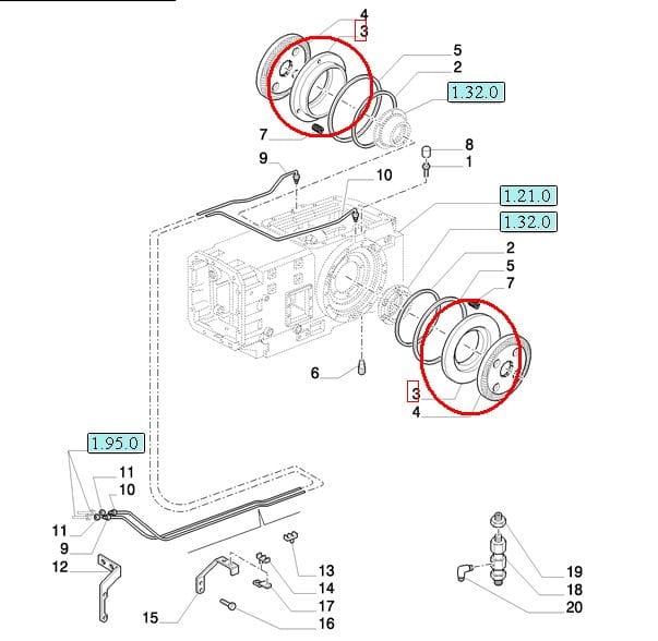 ПОРШЕНЬ ДАВЛЕНИЯ ТОРМОЗНЫХ ДИСКОВ NEW HOLLAND CASE 5152350