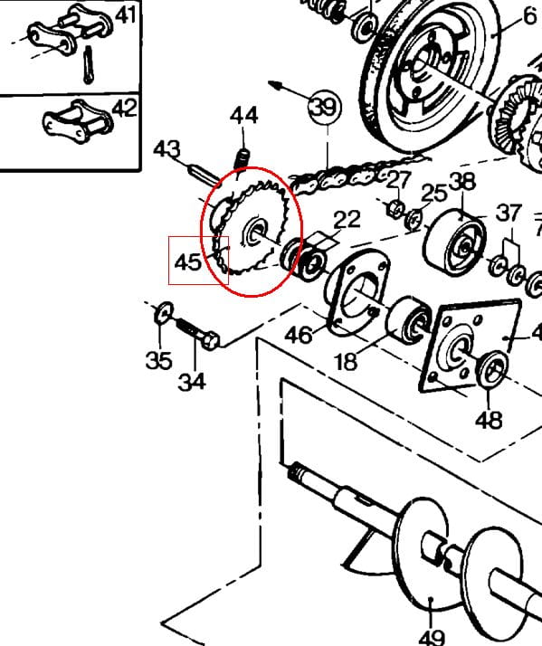 ШЕСТЕРНЯ ПРИВОДА КОНВЕЙЕРА NEW HOLLAND CASE 80423659-423659