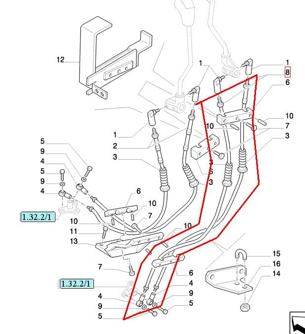РЕДУКТОР LINKA ЗАКРЫТЫЙ КОРПУС A,B,C NEW HOLLAND CASE 82006920