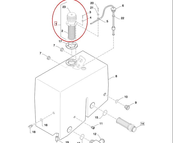 ГИДРАВЛИЧЕСКИЙ ФИЛЬТР (ВНИЗУ ДО НАКОПИТЕЛЯ) NEW HOLLAND CASE 89508294 - 9508294