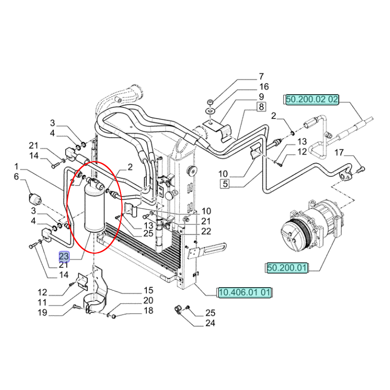 ОСУШИТЕЛИ КЛИМАТ-СИСТЕМ NEW HOLLAND 47446235 - 87343822